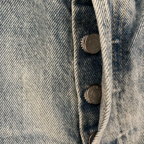 Levi's 501 Button Fly Cut Off Shorts Women's 27 Extreme Distress Bodycon Trashed - Picture 4 of 16